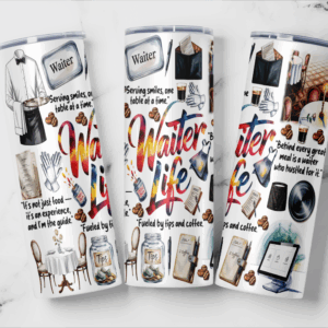 Waiter Life Tumbler Mockup