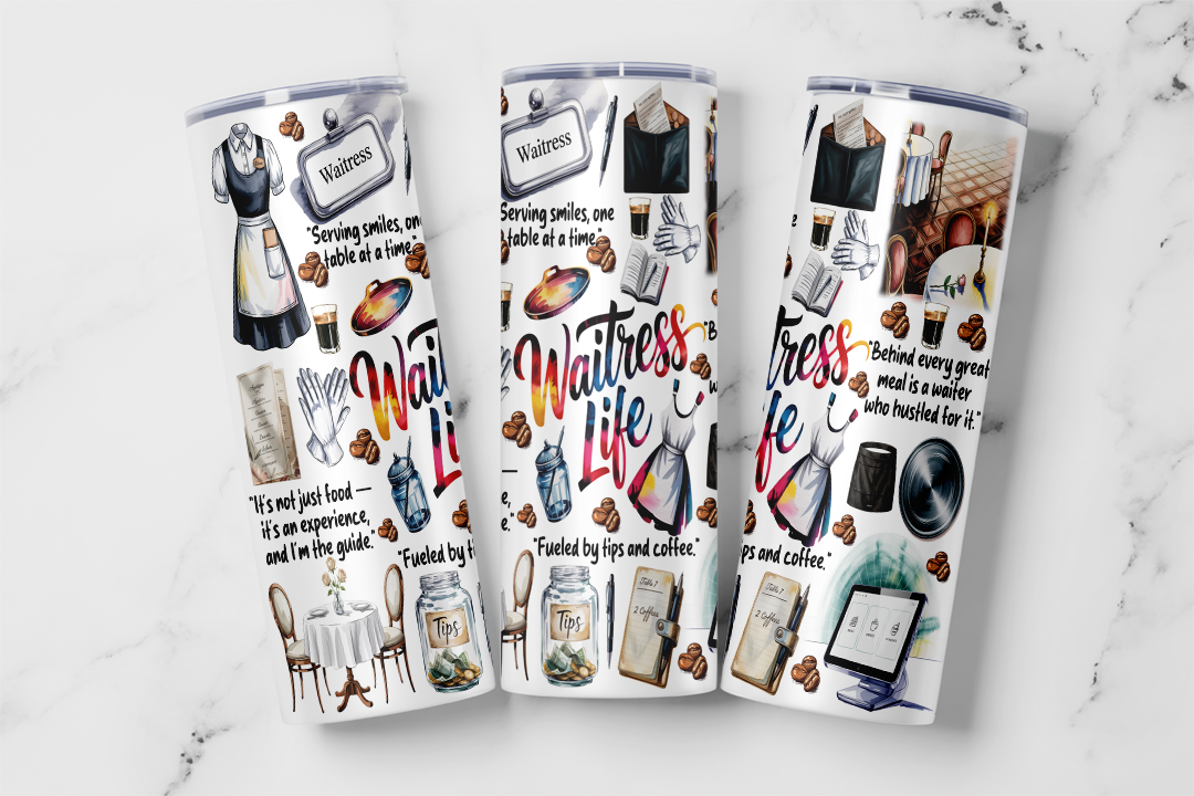 Waitress Life Tumbler Mockup