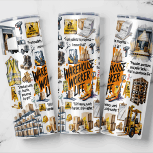 Warehouse Worker Life Tumbler Mockup