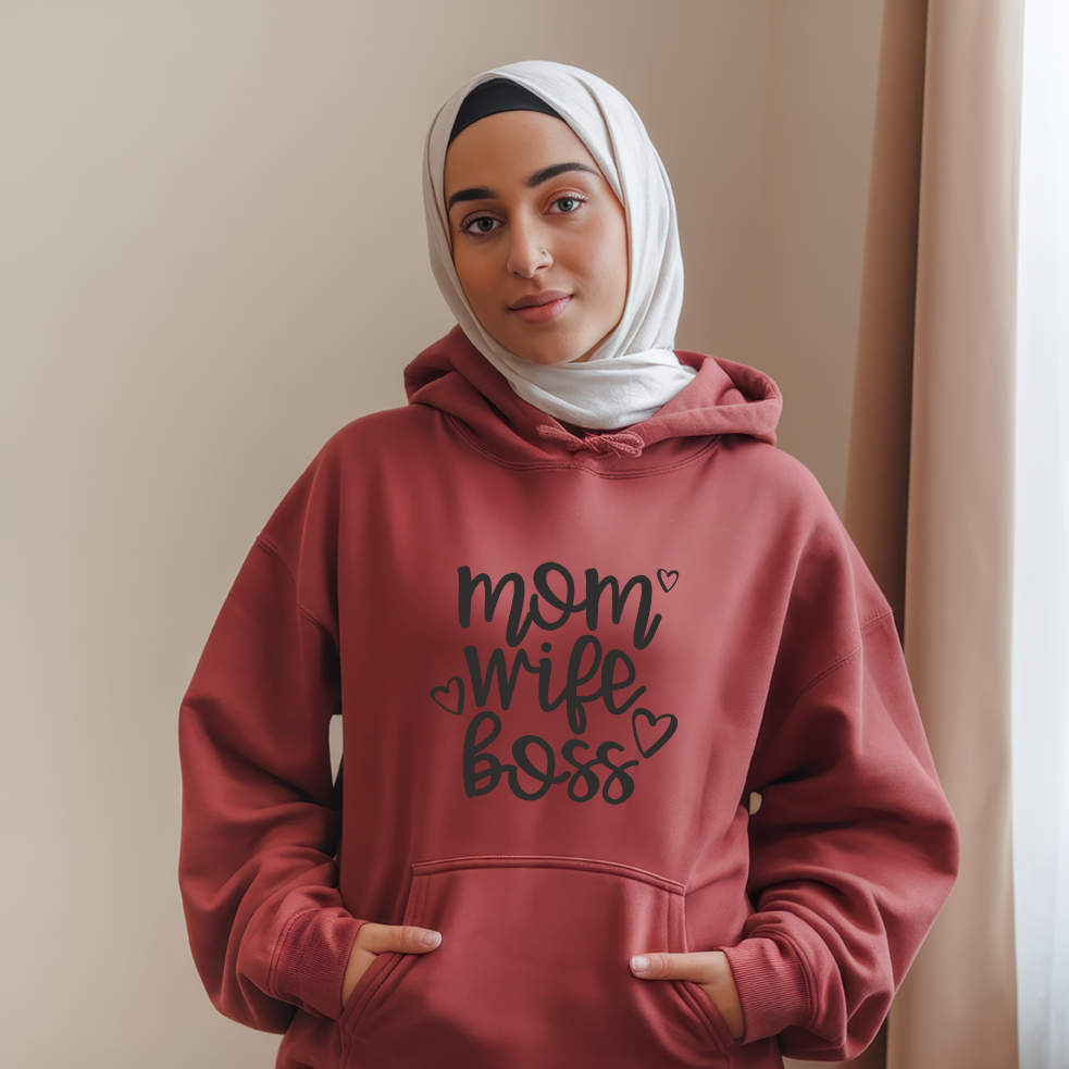 Wife Mom Boss Shirt Mockup