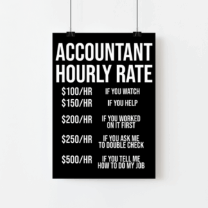 Accountant Hourly Rate Art Print Mockup
