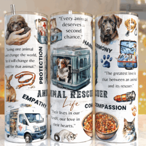 Animal Rescuer Tumbler Mockup