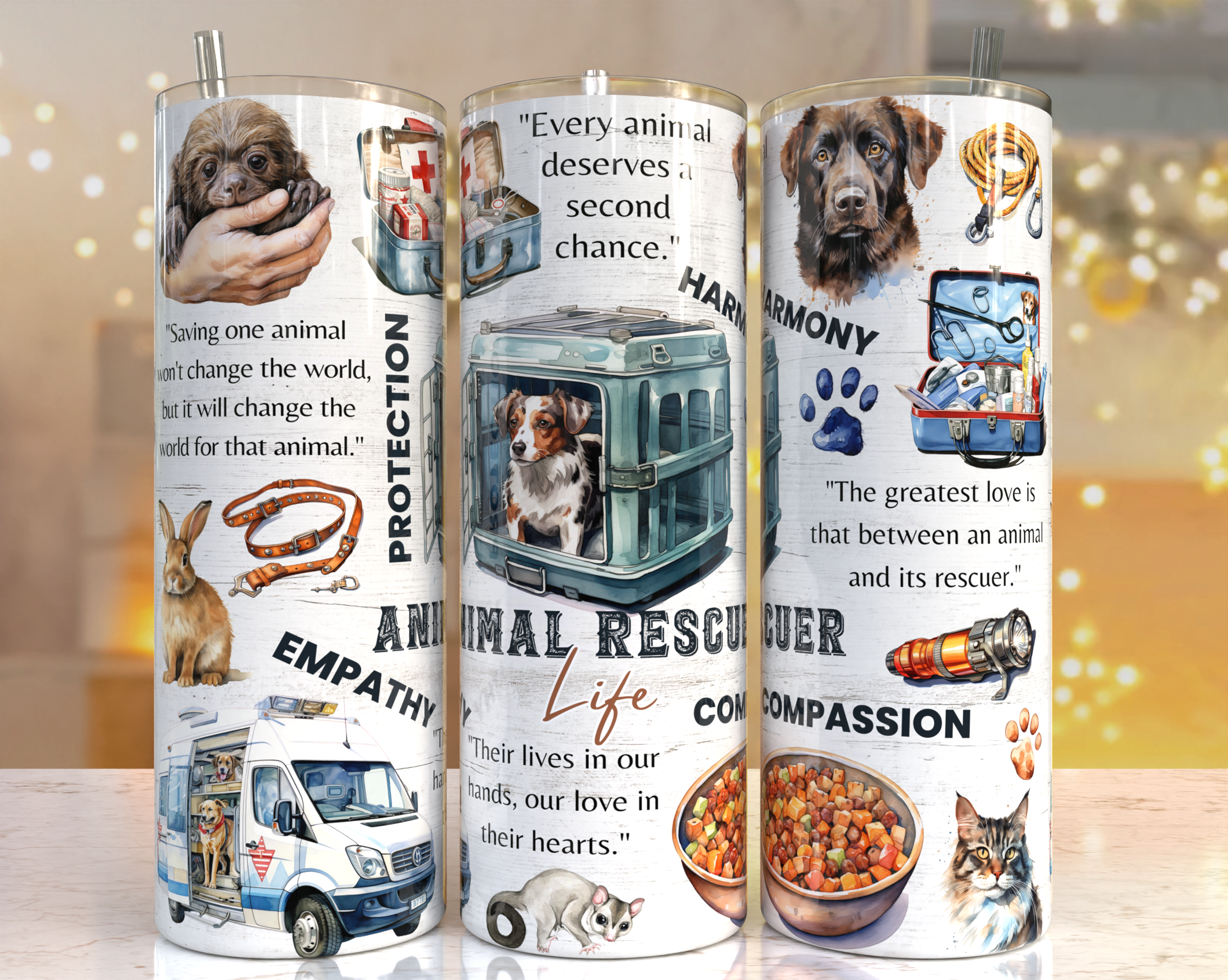 Animal Rescuer Tumbler Mockup