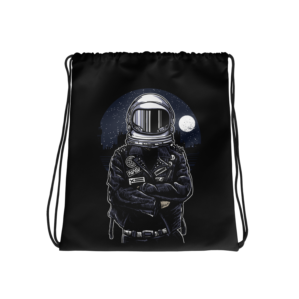 Astronaut Rebel Drawstring Bag Mockup