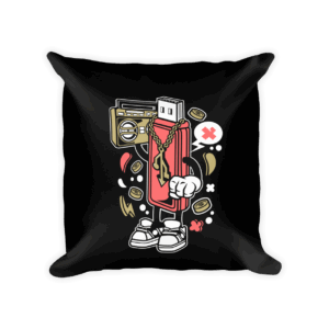 Cartoon USB Character Throw Pillow Cover Mockup