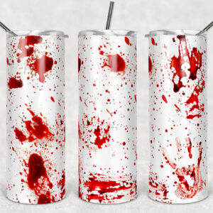 Blood Splatter Stainless Steel Tumbler Mockup