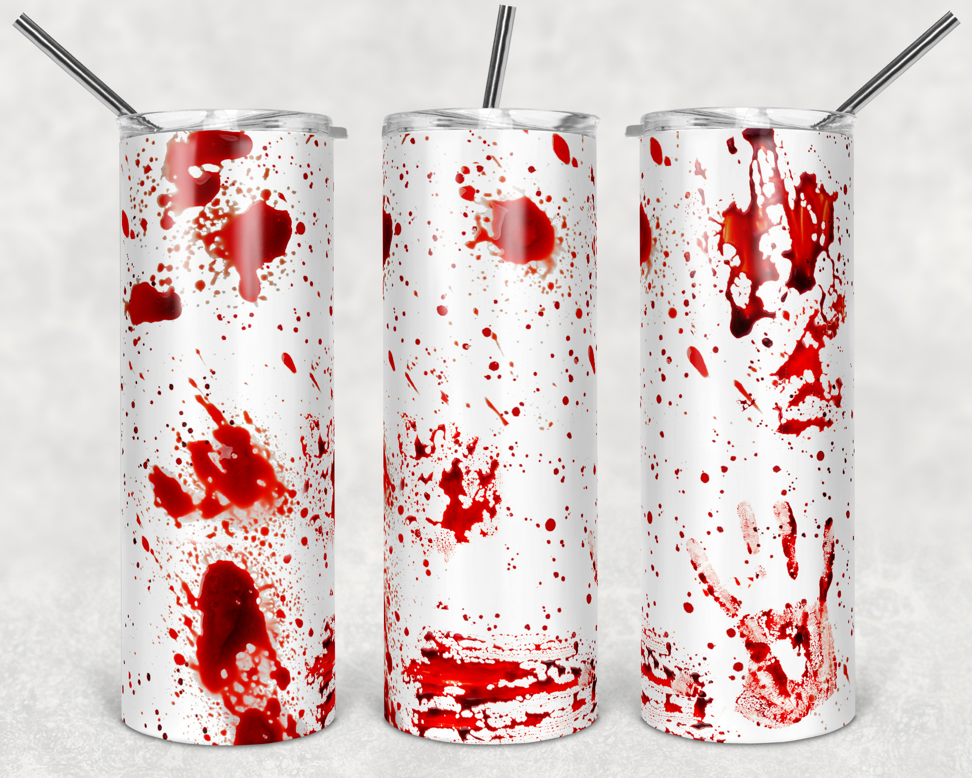 Blood Splatter Stainless Steel Tumbler Mockup