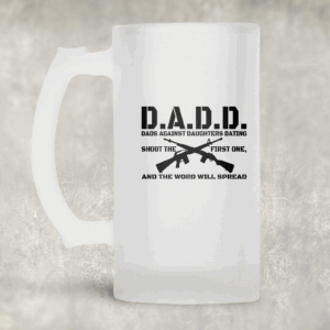 D.A.D.D. Frosted Beer Mug Mockup