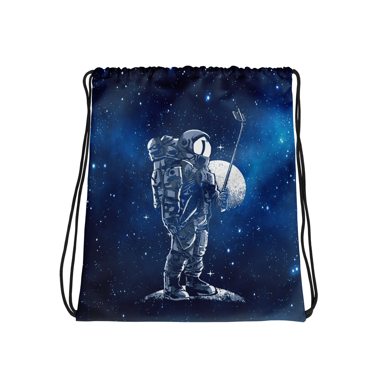 Astronaut Galaxy Golfing Drawstring Bag Mockup