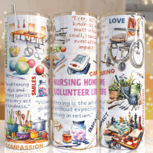Nursing Home Volunteer Life Tumbler Mockup