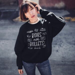 Books Not Bullets Shirt Mockup