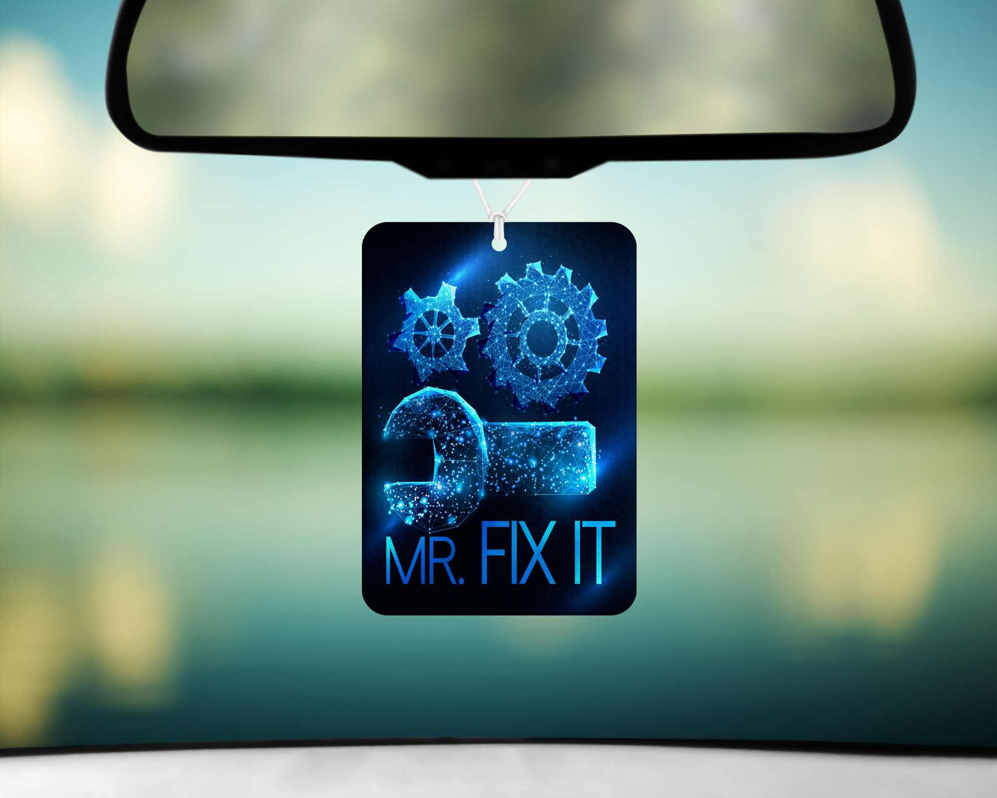 Mr. Fix It Car Air Freshener Mockup