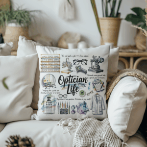 Optician Life Pillow Cover Mockup