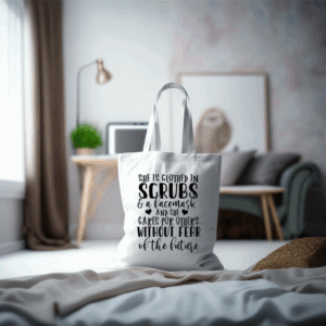 Clothed In Scrubs Tote Bag Mockup