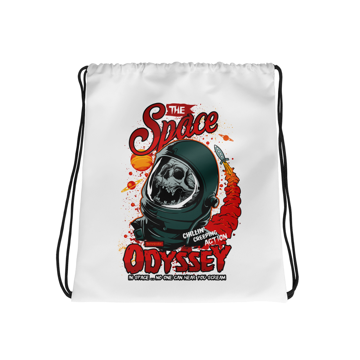 Space Odyssey Drawstring Bag Mockup