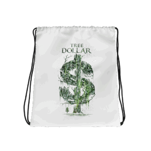 Tree Dollar Drawstring Bag Mockup