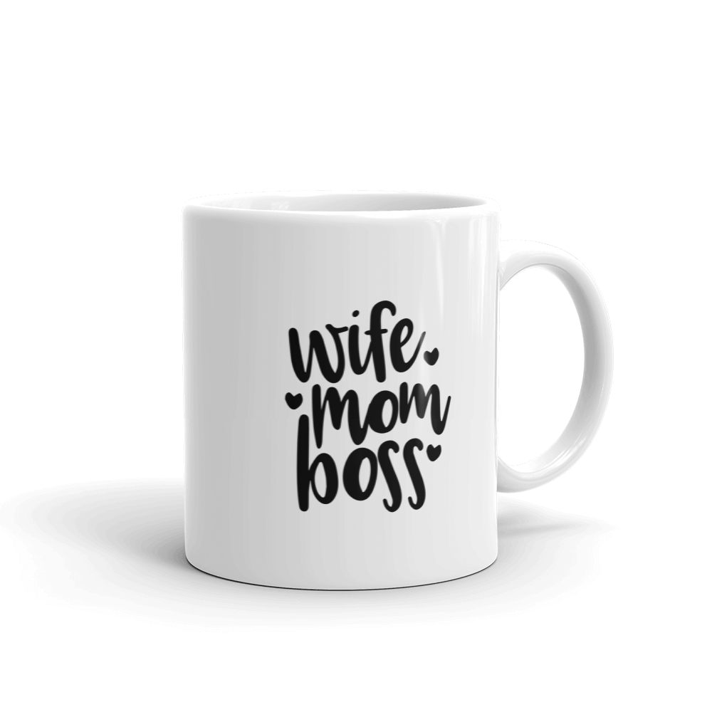 wife mom boss mug Mockup
