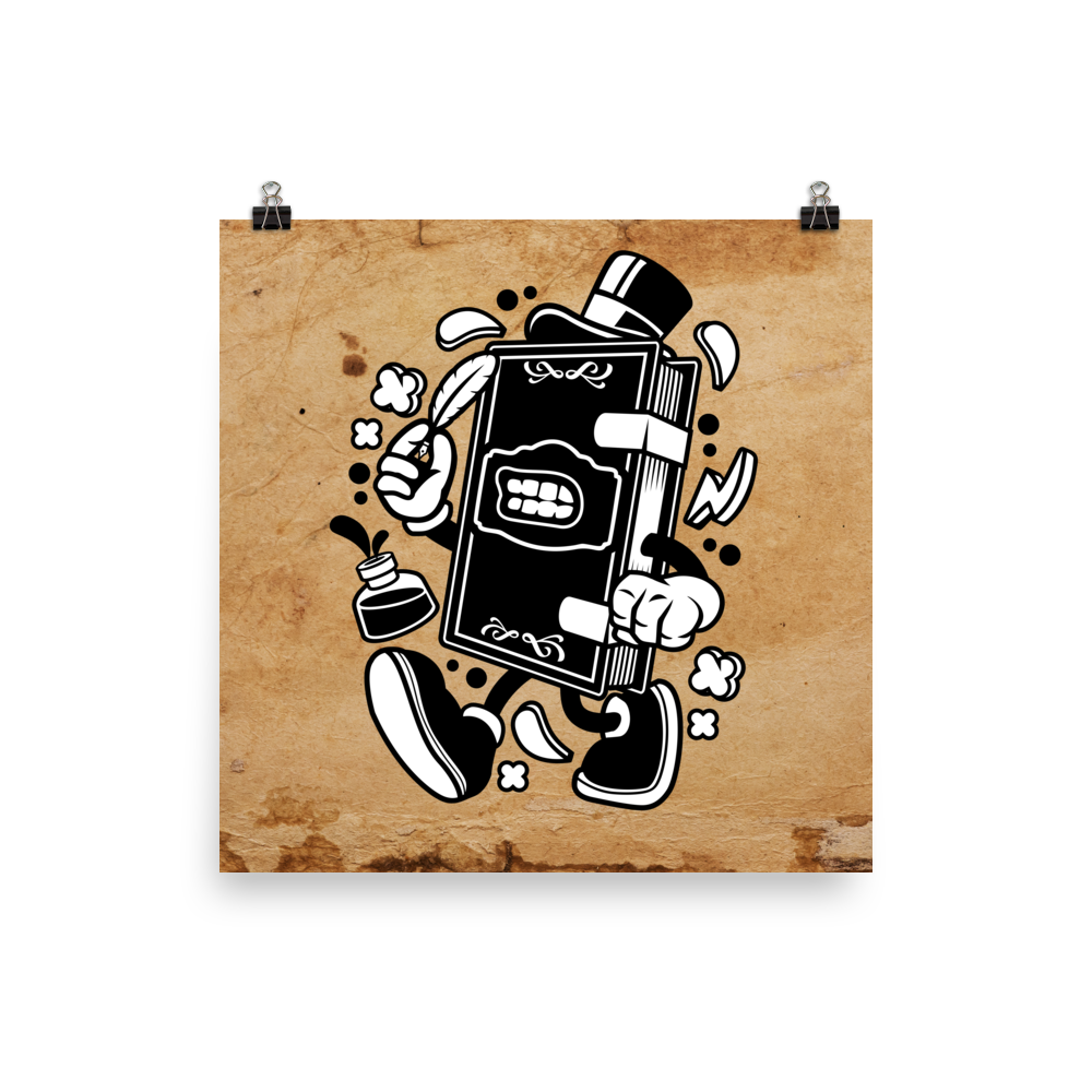 Vintage Old Book Art Print Mockup