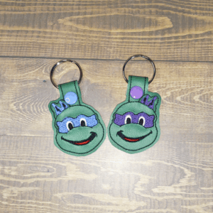 Cartoon Turtle Key Fob