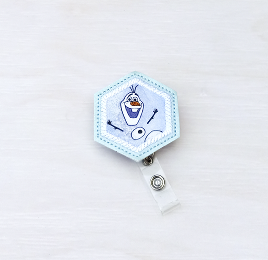 Hexagon Applique Badge Reel