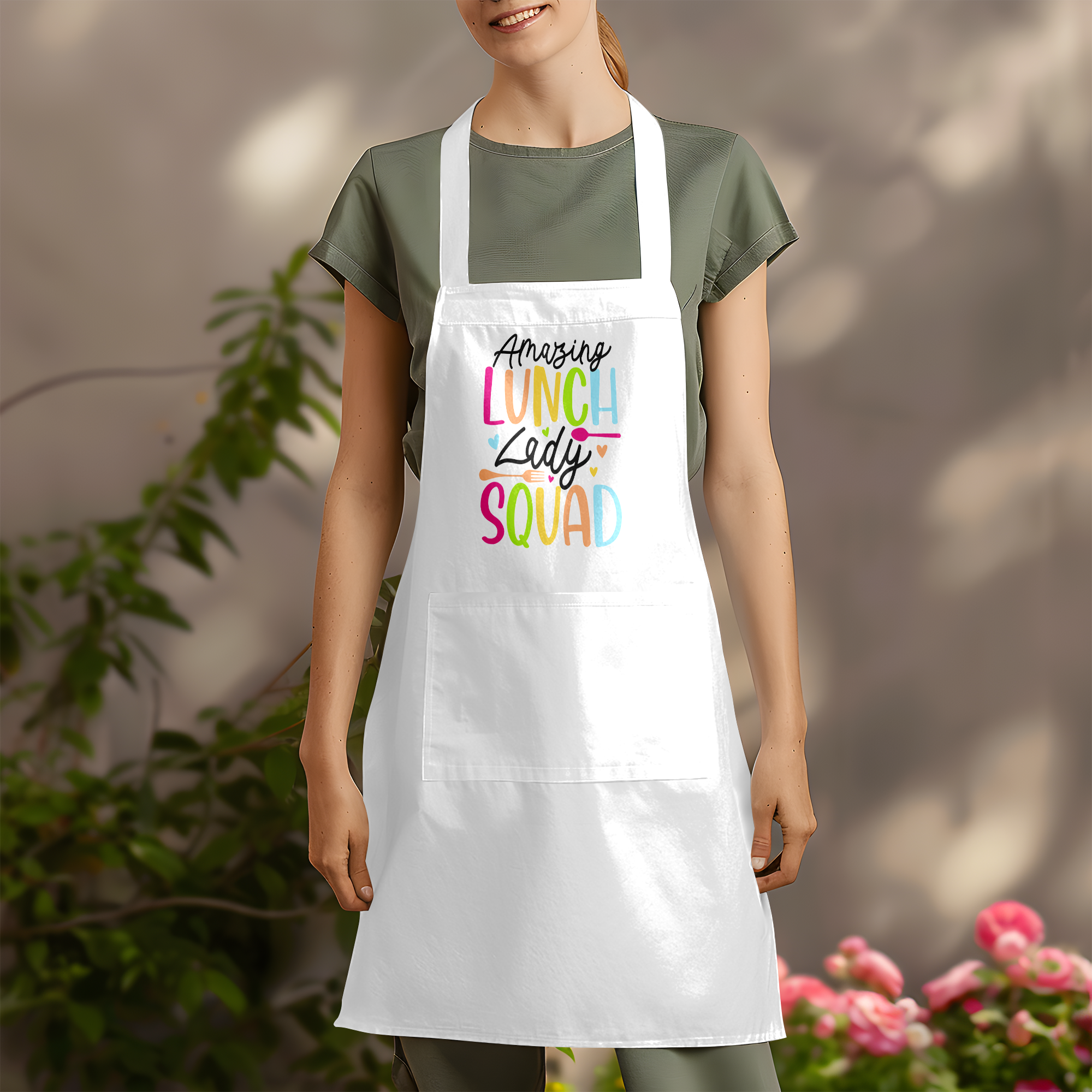 Amazing Lunch Lady Squad Apron Mockup