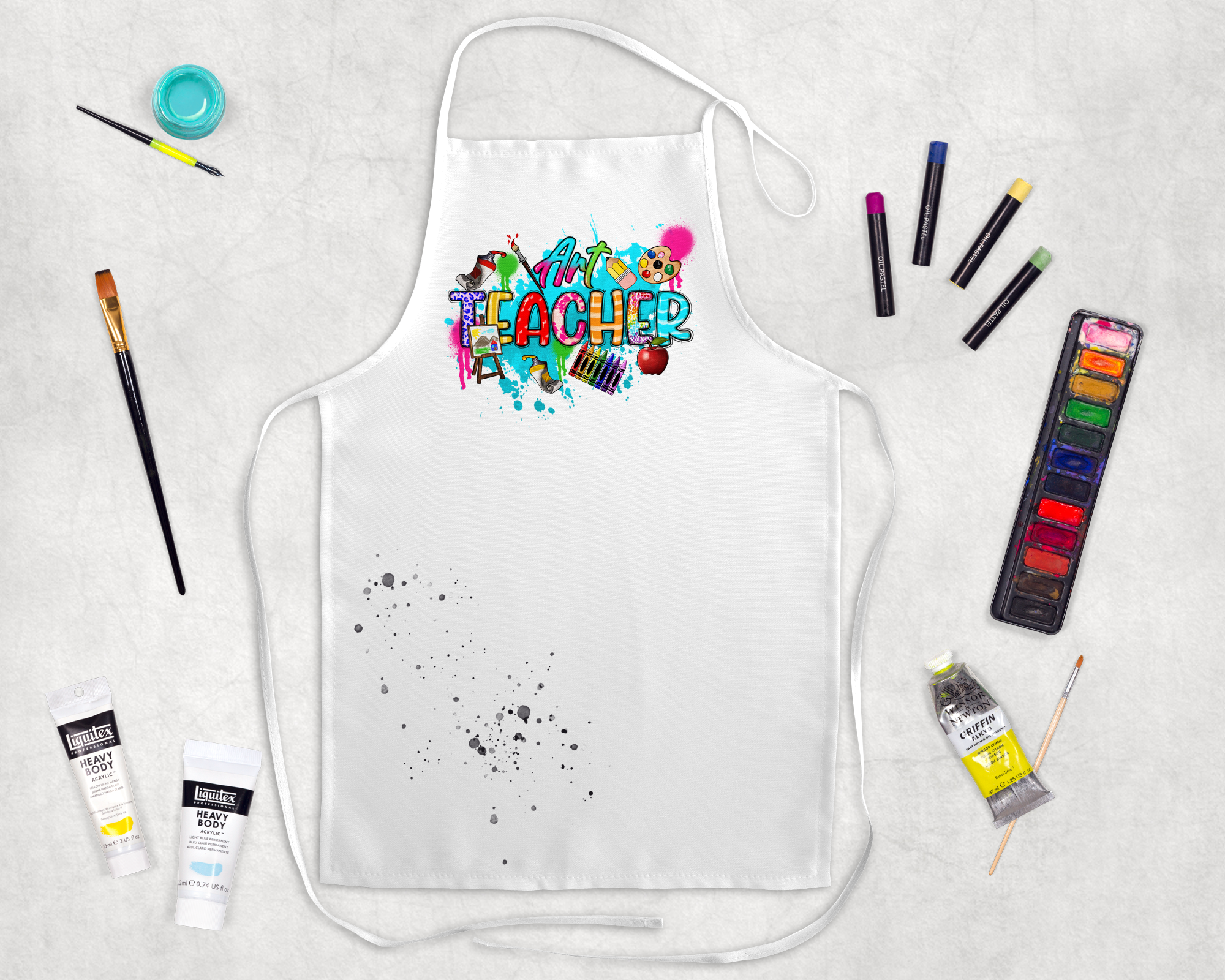 Art Teacher Apron Mockup