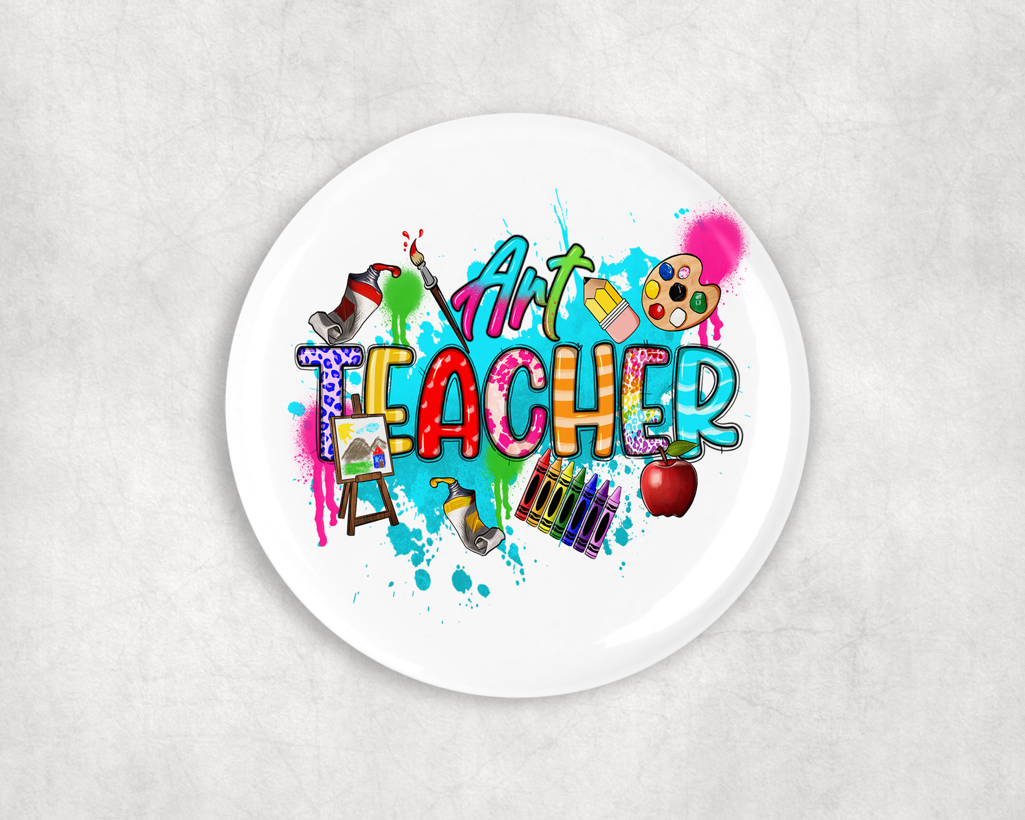 Art Teacher Button Mockup