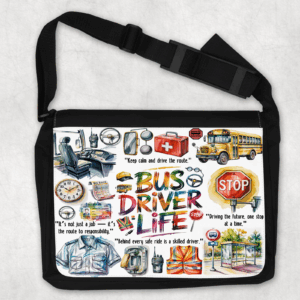 Bus Driver Life Messenger Bag Mockup