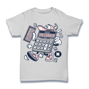 Cartoon Calculator Character Shirt Mockup