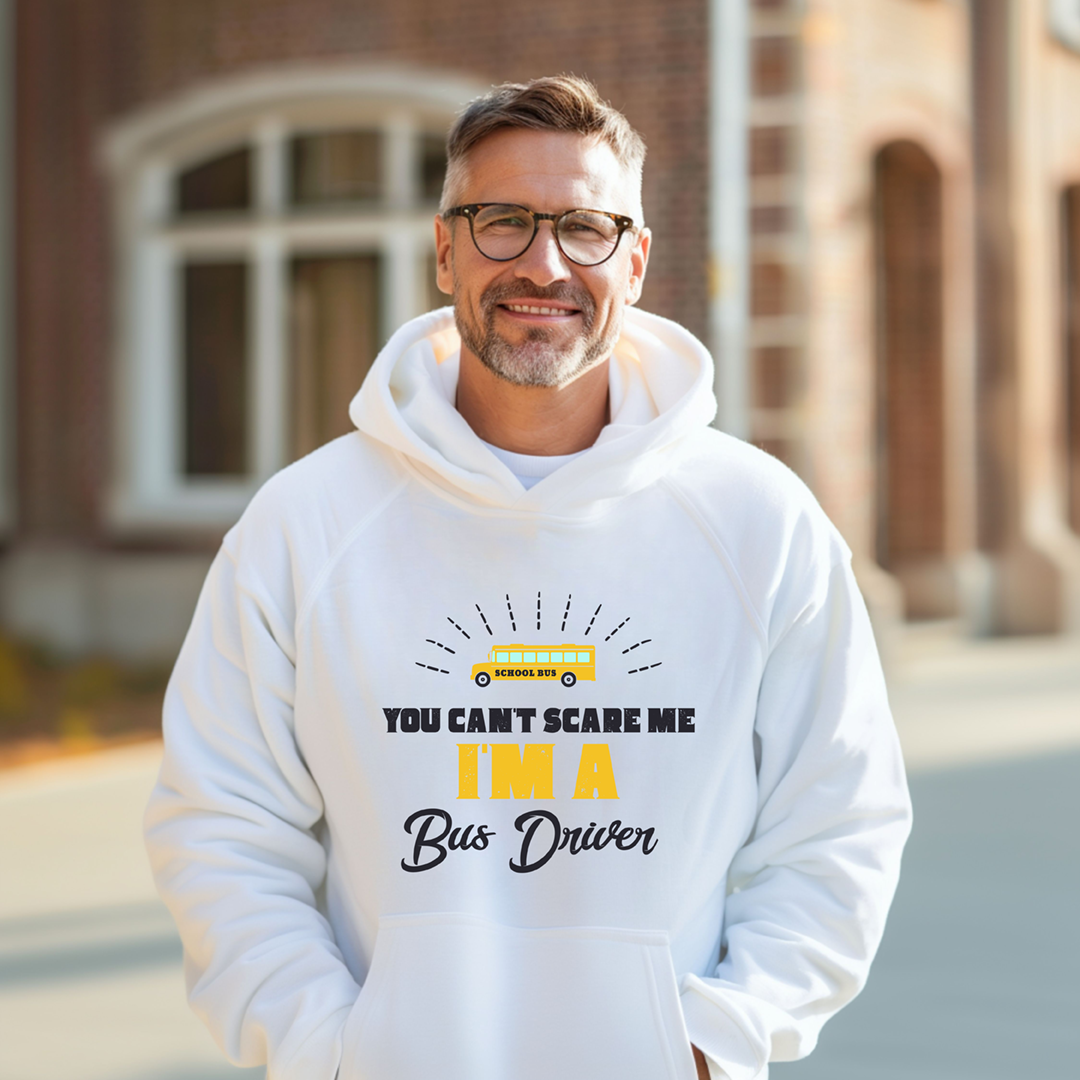 Can't Scare Me Bus Driver Shirt Mockup