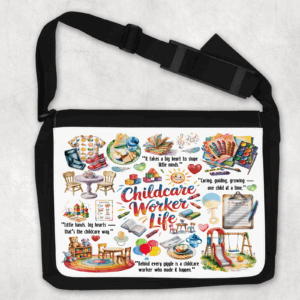 Childcare Worker Life Messenger Bag Mockup
