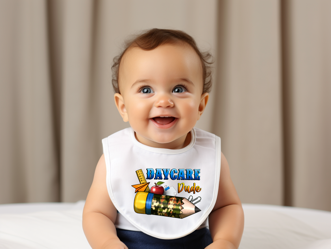Daycare Dude Bib Mockup