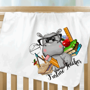 Future Teacher Baby Blanket Mockup