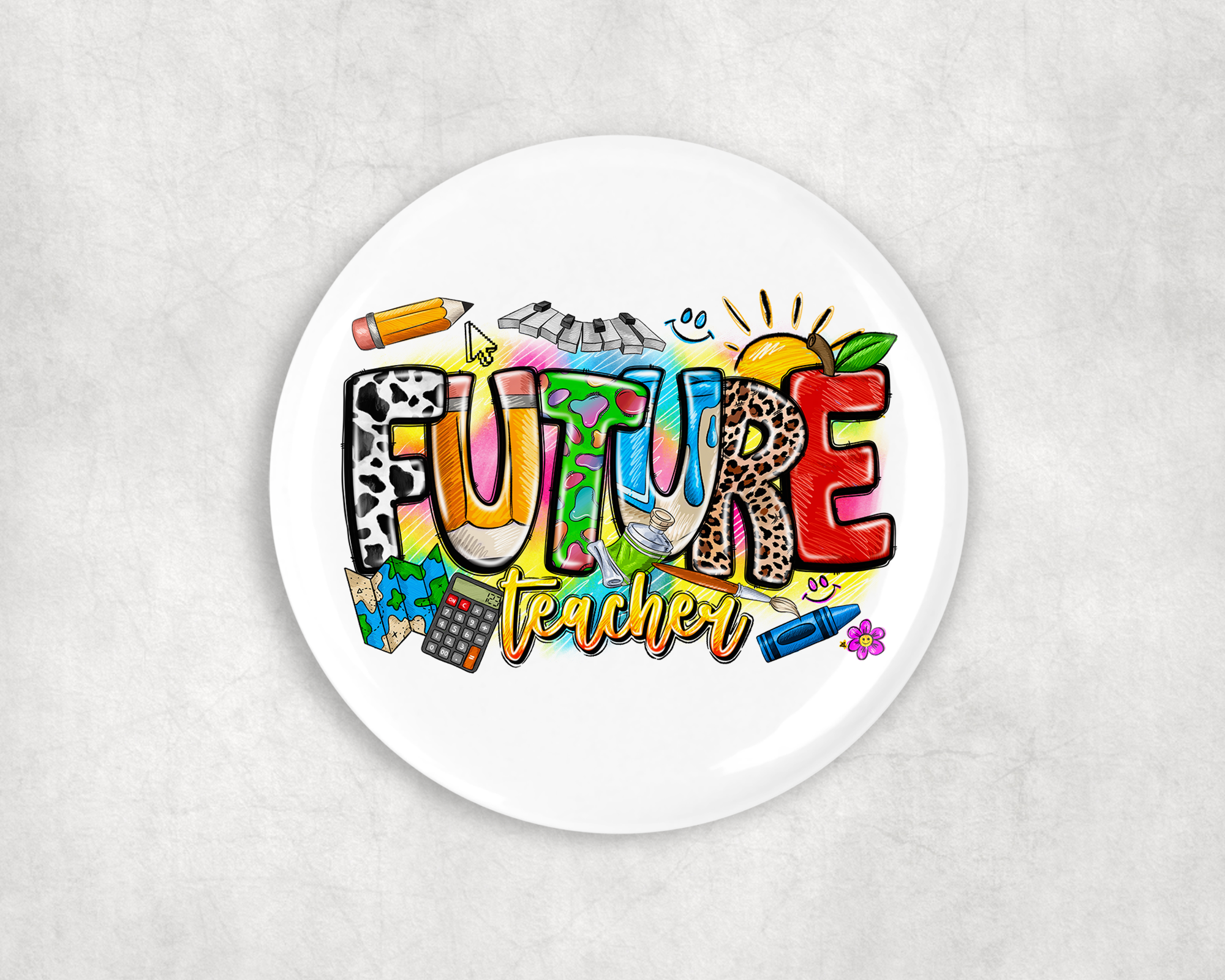 Future Teacher Button Mockup