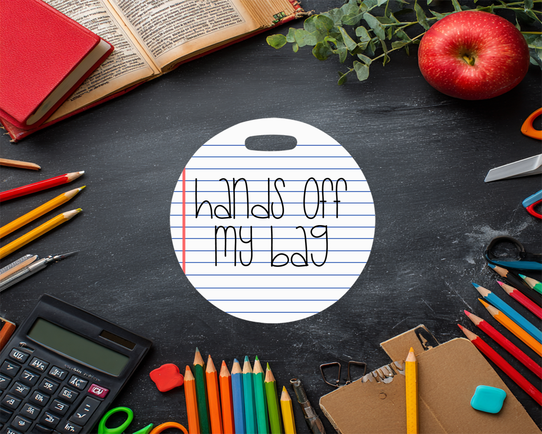 Hands Off Bag Tag Mockup