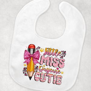 Little Miss Daycare Cutie Bib Mockup