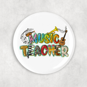 Music Teacher Button Mockup