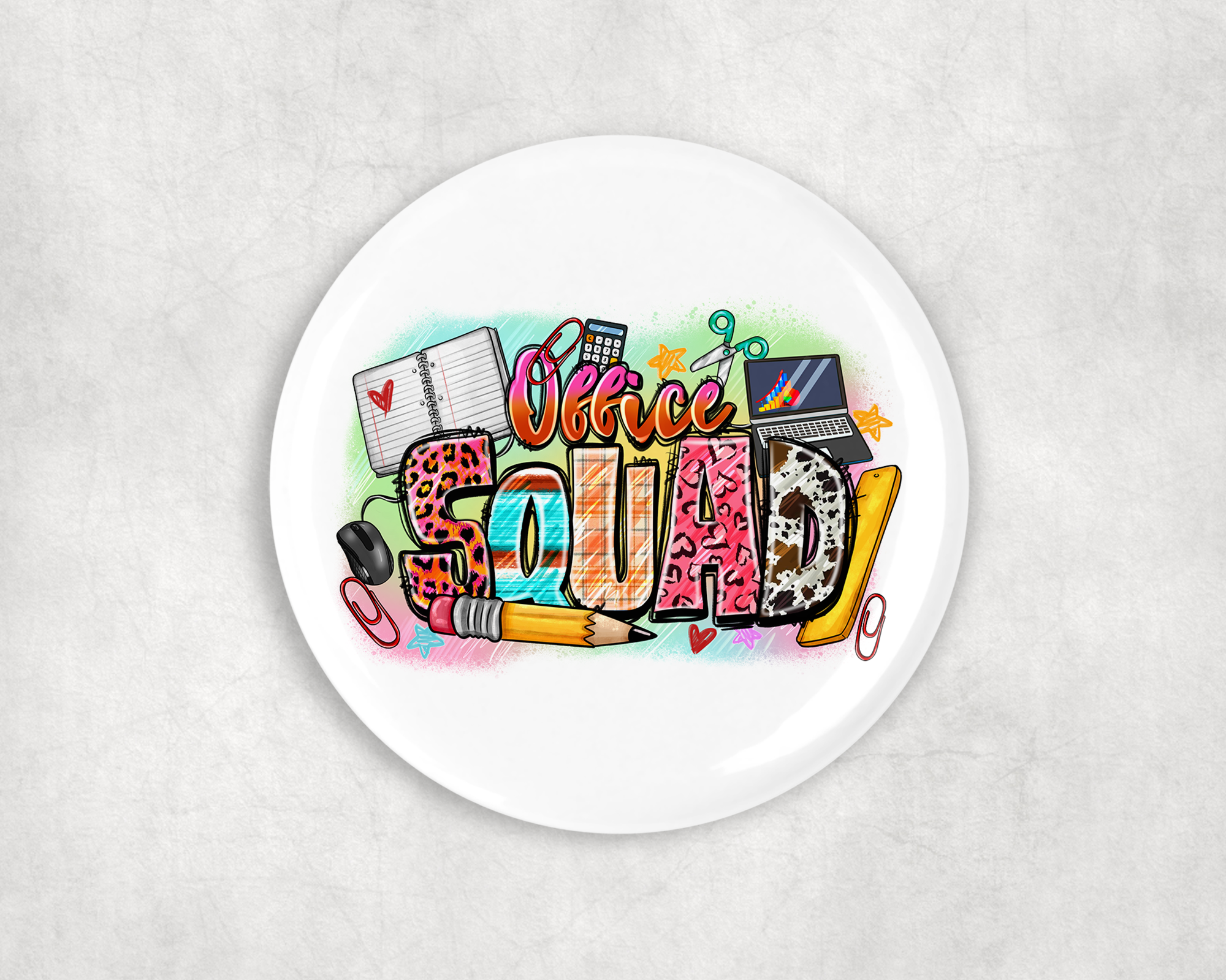 Office Squad Button Mockup