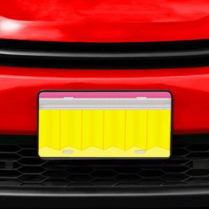Yellow Pencil Vanity Plate Mockup