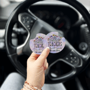 Teachers Plant Seeds Car Coasters Mockup
