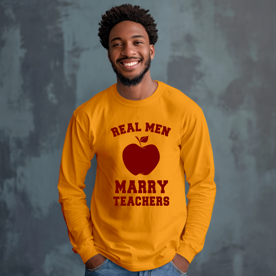Real Men Marry Teachers Shirt Mockup