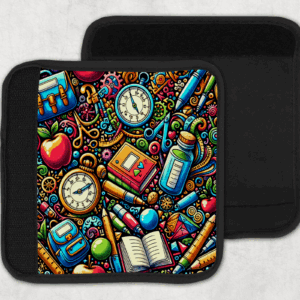 Scattered School Pattern Seatbelt Cover Mockup