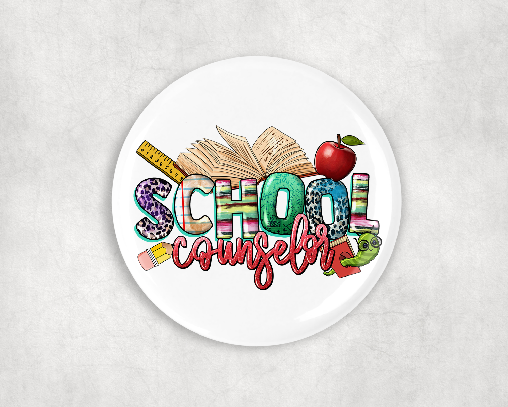School Counselor Button Mockup