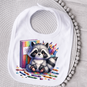 School Raccoon Bib Mockup