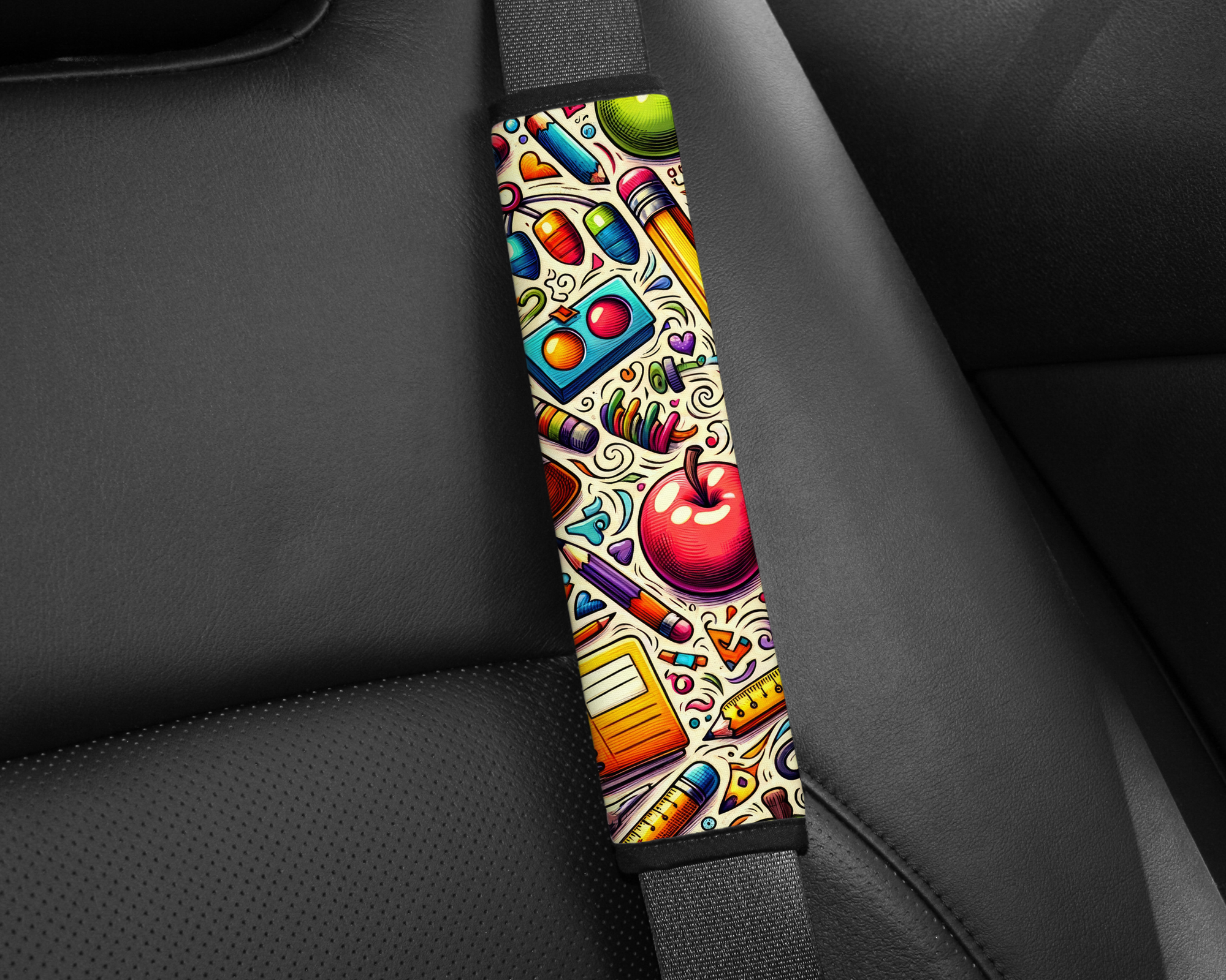 School Theme III Seat Belt Cover Mockup