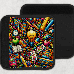 School Theme Pattern IV Seat Belt Cover Mockup