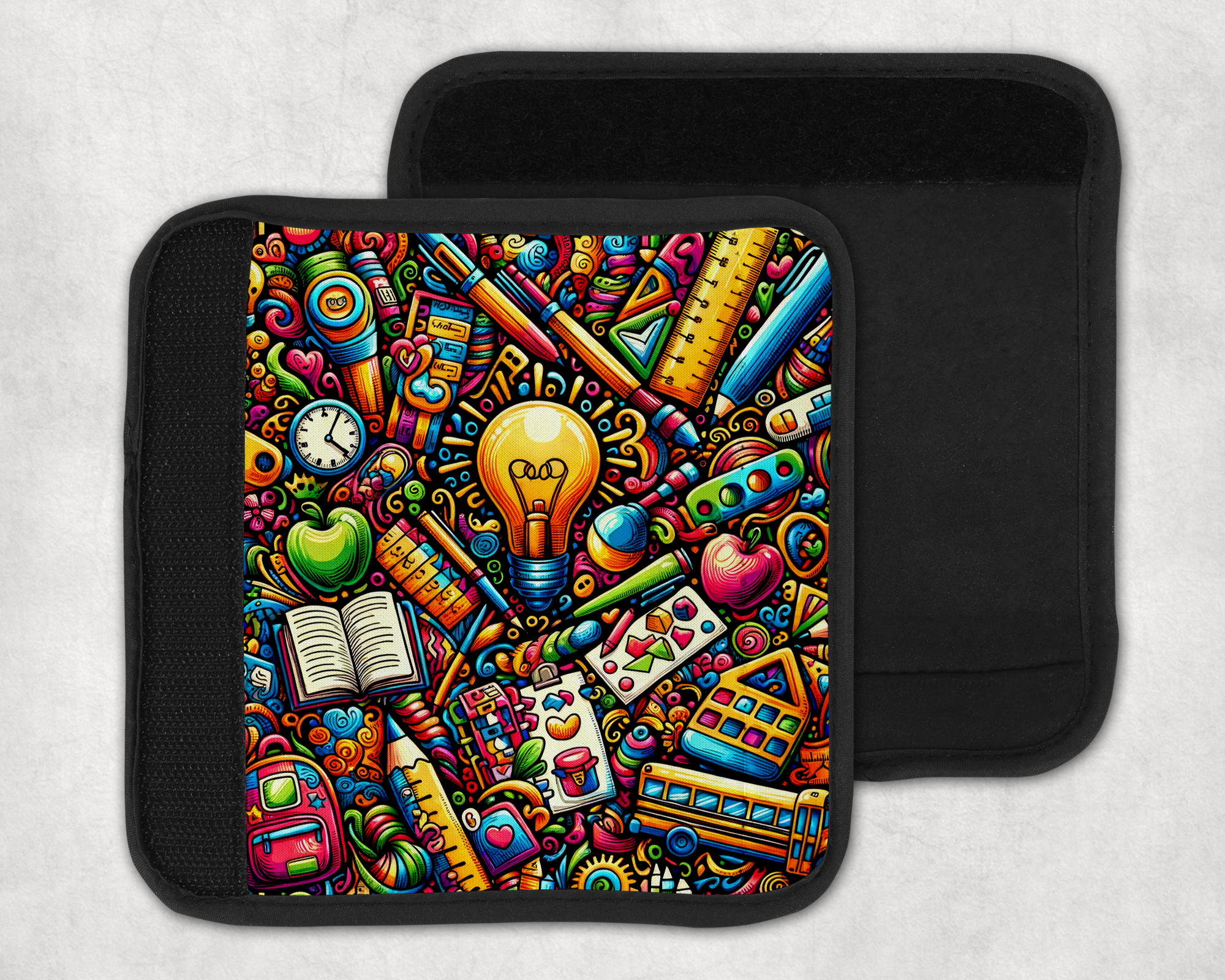 School Theme Pattern IV Seat Belt Cover Mockup