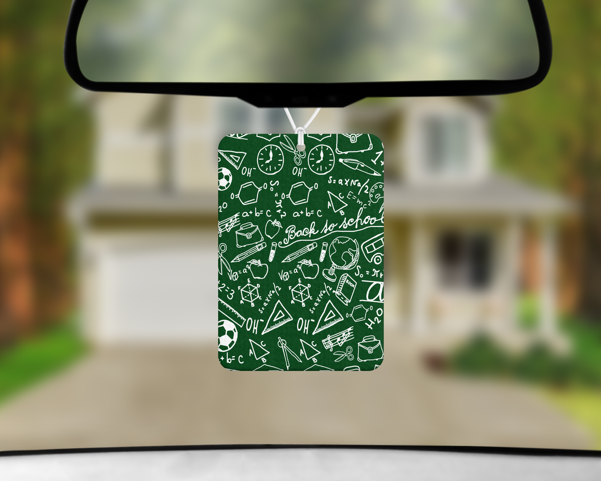 School-Themed Car Air Freshener Mockup