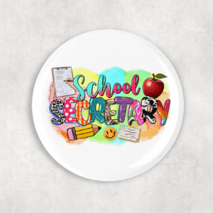 School Secretary Button Mockup