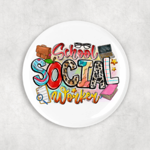 School Social Worker Button Mockup